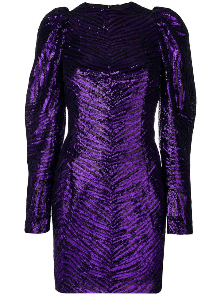 Alexandre Vauthier Fitted Sequin Dress - Purple