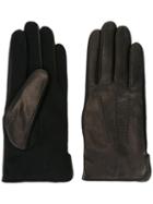 A.p.c. Panelled Gloves, Men's, Size: 9, Black, Sheep Skin/shearling/nylon/wool