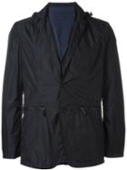 Aspesi Hooded Blazer Jacket, Men's, Size: S, Blue, Polyamide/polyester/cotton