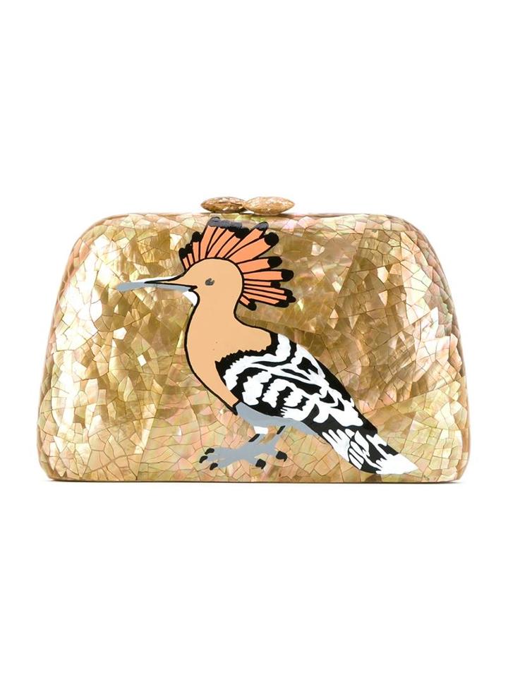 Serpui Mother Of Pearl Bird Clutch, Women's, Nude/neutrals