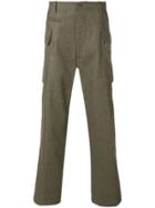 East Harbour Surplus Straight Leg High Waisted Trousers - Green