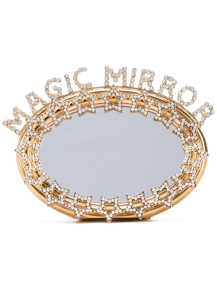 Benedetta Bruzziches - Magic Mirror Clutch - Women - Brass/crystal - One Size, Grey, Brass/crystal