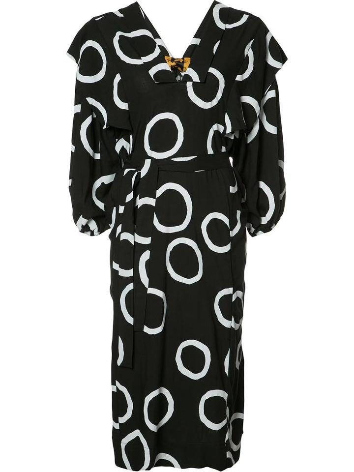 Vivienne Westwood Anglomania Printed Belt Dress, Women's, Size: S/m, Black, Viscose