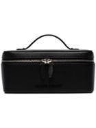 Prada Black Logo Lettering Leather Beauty Case
