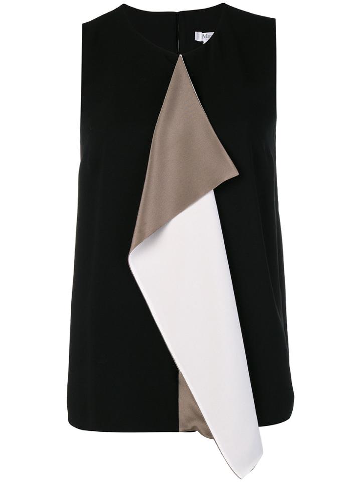 Max Mara Colour-block Shift Blouse - Black