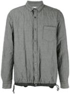 Sacai Quilted Shirt Jacket, Men's, Size: 3, Grey, Cotton/linen/flax/polyester