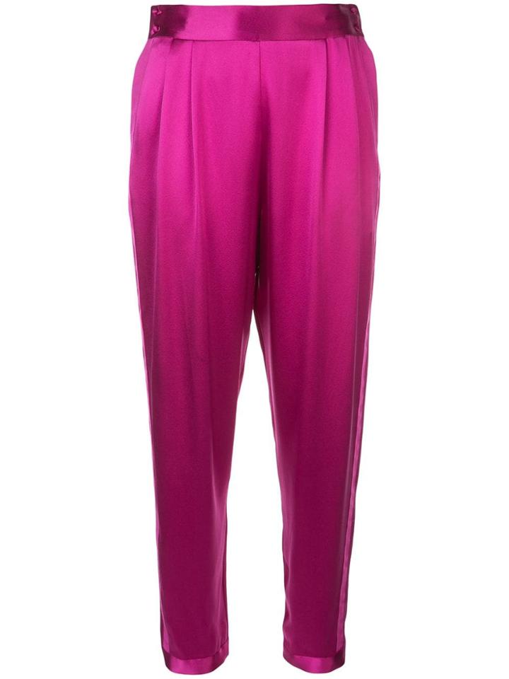 Fleur Du Mal High Rise Tuxedo Pants - Purple