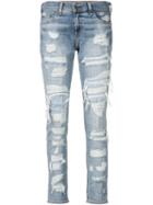Rag & Bone /jean Distressed Boyfriend Jeans, Women's, Size: 26, Blue, Cotton