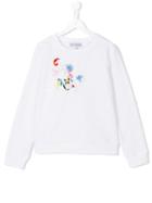 Simonetta Embellished Sweatshirt, Girl's, Size: 16 Yrs, White