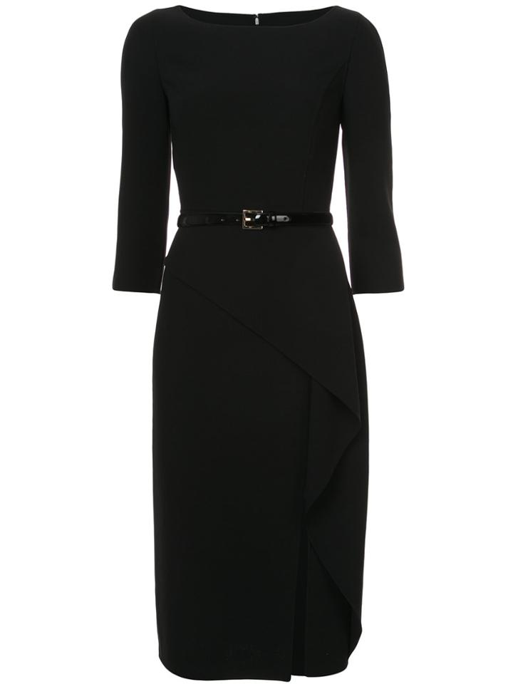 Michael Kors Asymmetric Belted Dress - Black