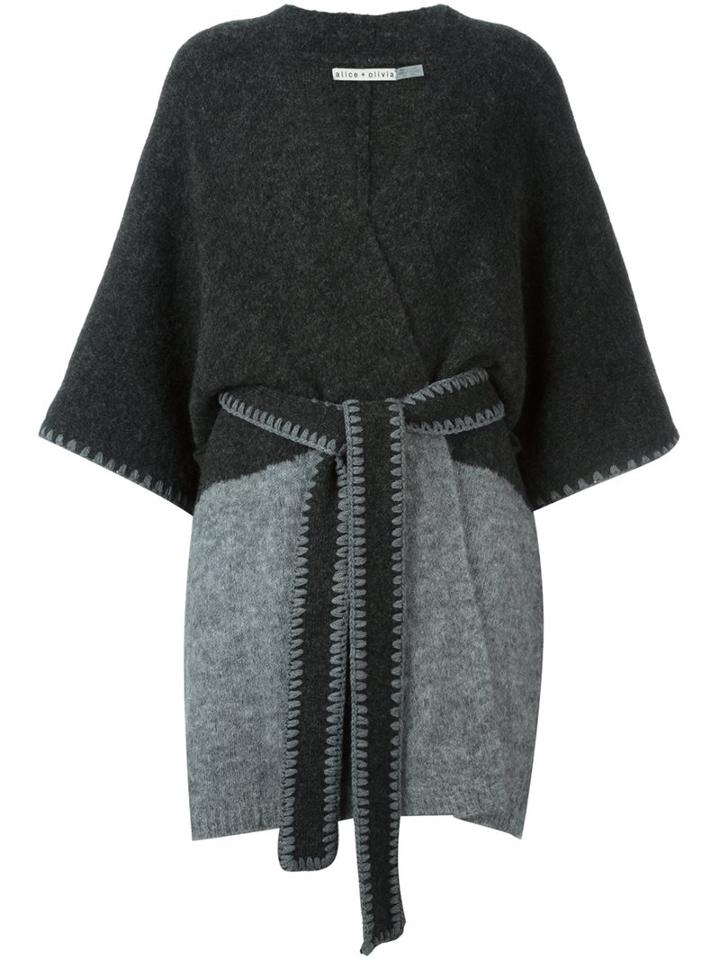 Alice+olivia Two-tone Belted Coat