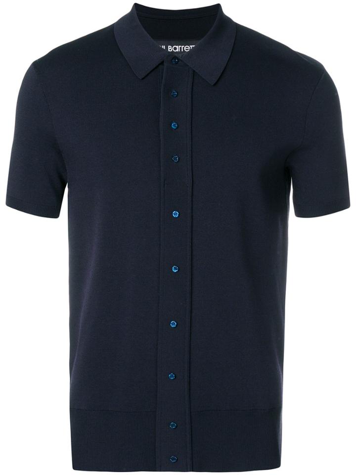 Neil Barrett Buttoned Polo Shirt - Blue