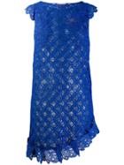 Ermanno Scervino Crochet Short Dress - Blue