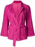 Sylvie Schimmel Tie-waist Jacket - Pink & Purple