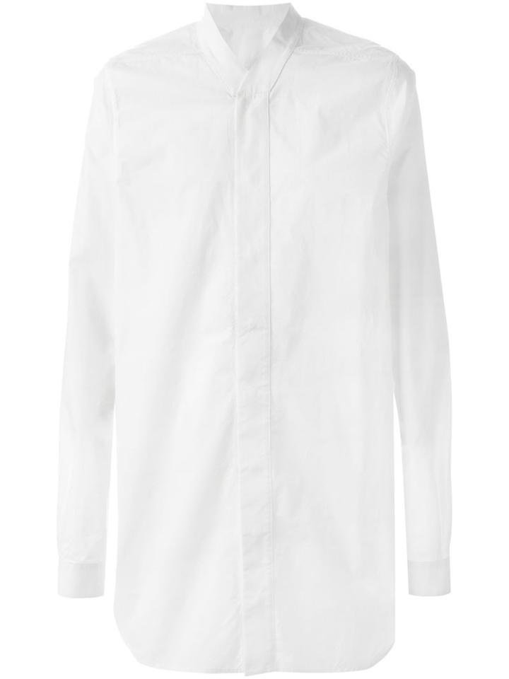 Rick Owens V-neck Shirt, Men's, Size: Xs, White, Cotton