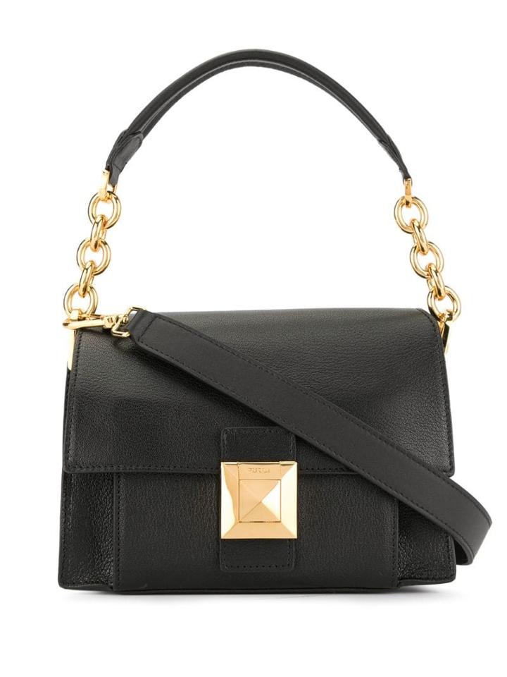 Furla Pyramid Stud Shoulder Bag - Black