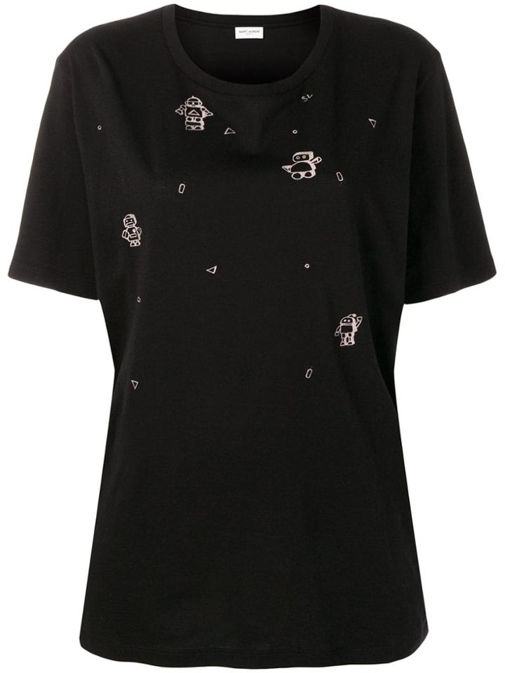 Saint Laurent Robot T-shirt - Black