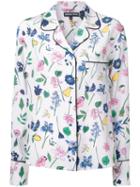 Markus Lupfer Floral Print Shirt, Women's, Size: Small, White, Silk