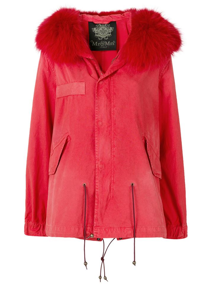 Mr & Mrs Italy Short Parka Coat - Red