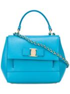 Salvatore Ferragamo Carrie Crossbody Bag, Women's, Blue, Leather