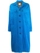 Alysi Padded Corduroy Coat - Blue
