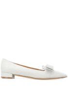 Salvatore Ferragamo Double Bow Ballerina Shoes - Silver