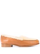 Tabitha Simmons Blakie Shearling Loafers - Brown