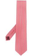Salvatore Ferragamo Moon And Stars Print Tie - Red
