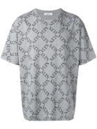 Valentino Vltn Grid Print T-shirt - Grey