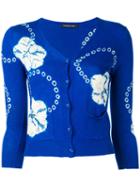 Samantha Sung - Printed Cardigan - Women - Silk/cashmere - S, Blue, Silk/cashmere
