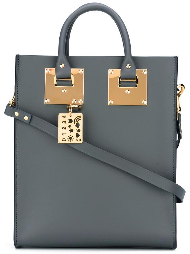 Sophie Hulme Stylised Stud Detail Shoulder Bag, Women's, Leather