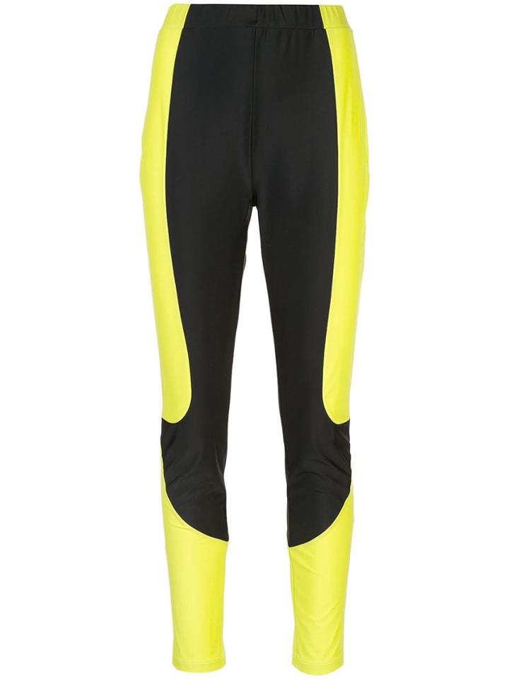 Fantabody Contrast Panel Leggings - Green