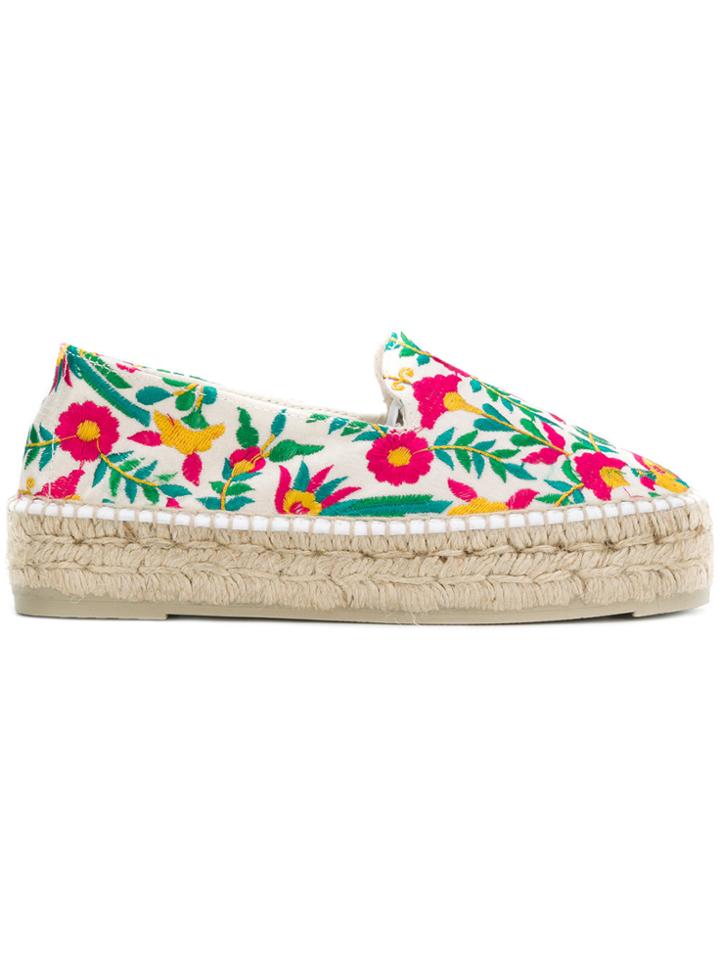 Manebi Floral Embroidered Espadrilles - Multicolour