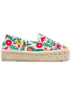 Manebi Floral Embroidered Espadrilles - Multicolour