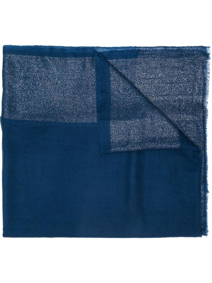 Snobby Sheep Frayed Scarf - Blue