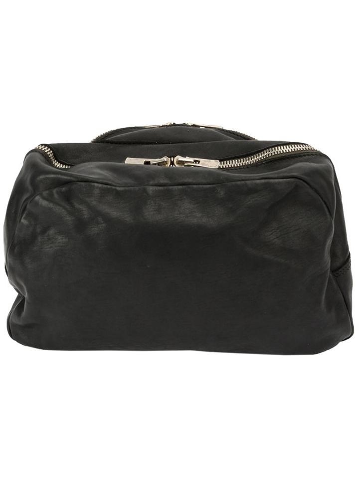 Guidi Rounded Zip Clutch