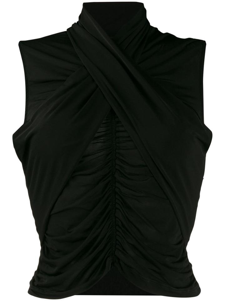 Unravel Project Ruched Detail Blouse - Black
