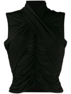 Unravel Project Ruched Detail Blouse - Black