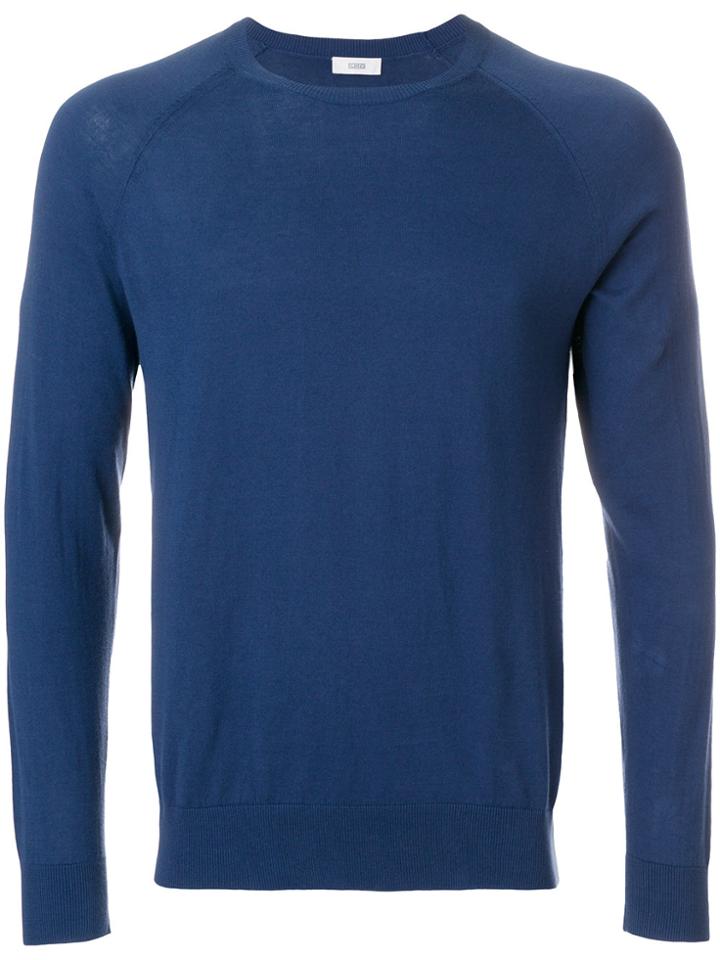 Closed Crew Neck Sweater - Blue