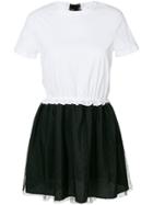 Red Valentino Tulle Detail T-shirt Dress - Black