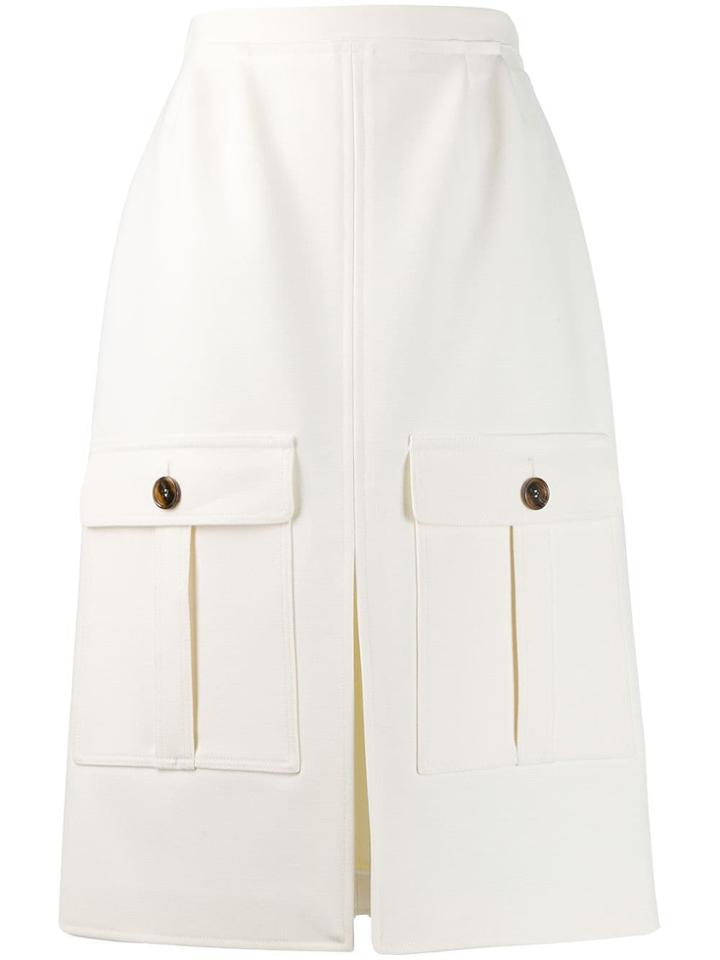 Chloé Cargo Pencil Skirt - White