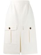 Chloé Cargo Pencil Skirt - White