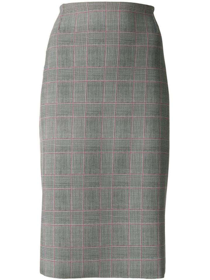 Le Petite Robe Di Chiara Boni Check Pencil Skirt - Grey