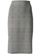 Le Petite Robe Di Chiara Boni Check Pencil Skirt - Grey