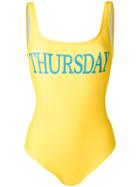 Thursday Swimsuit - Women - Polyester/spandex/elastane - 46, Yellow, Polyester/spandex/elastane, Alberta Ferretti