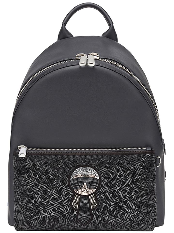 Fendi Studded Karlito Backpack - Black