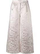 Osman - Brocade Culottes - Women - Silk/polyester - 8, Grey, Silk/polyester
