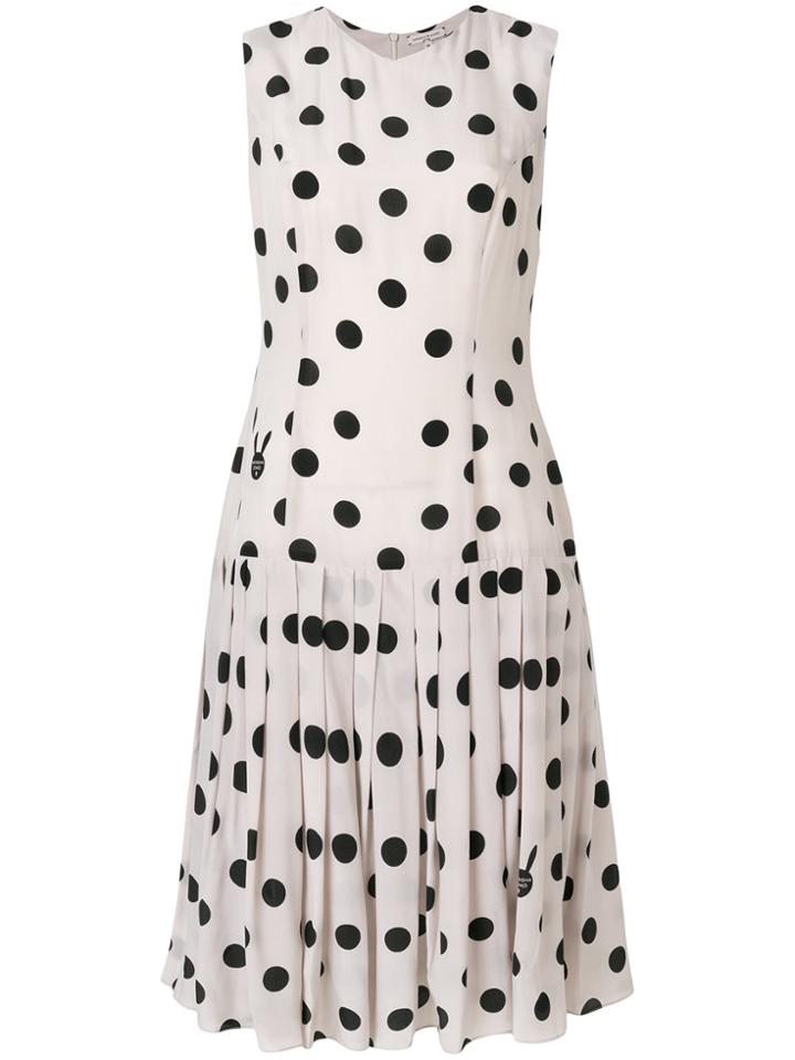 Natasha Zinko Polka Dot Flared Dress - Nude & Neutrals