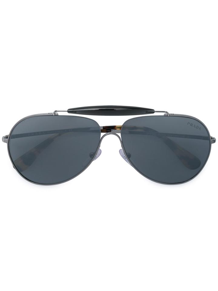 Prada Eyewear Aviator Sunglasses - Metallic