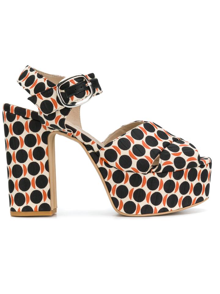 Strategia Platform Print Sandals - Nude & Neutrals